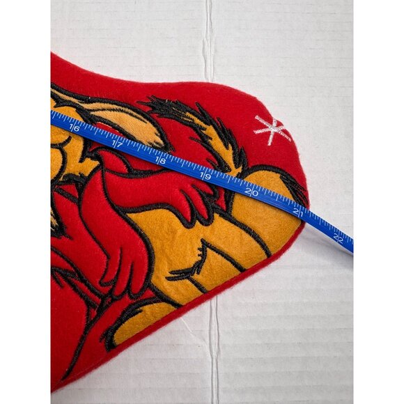 Dr Seuss The Grinch Max Christmas Stocking 22" Red Green Fleece Felt New - Picture 6 of 7